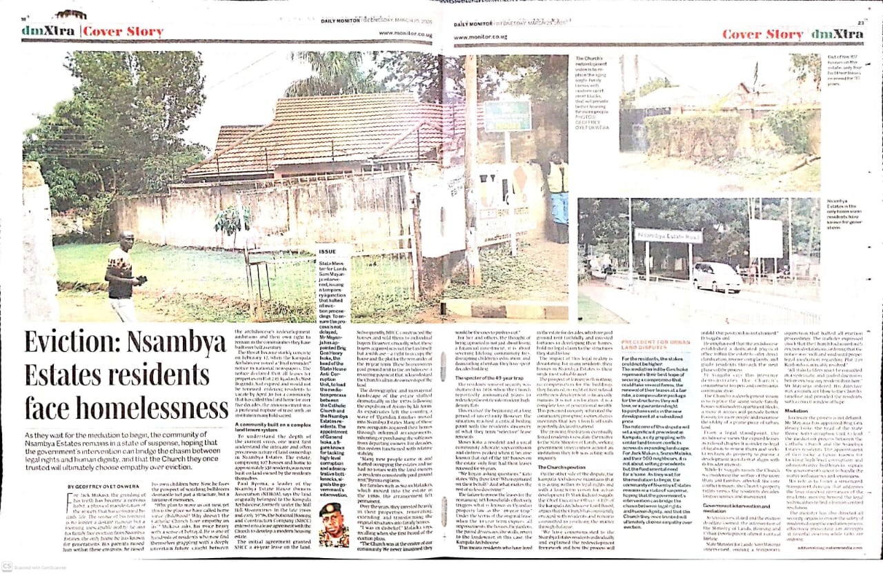 Eviction Crisis: Lessons from Nsambya Estates Housing Dispute